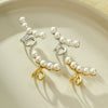 Wholesale Titanium Steel Pearl Ear Bone Clip For Women Retro Cold Style Electroplated