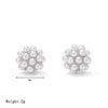 Wholesale Titanium Steel Pearl Earrings Simple Geometric Retro Electroplated For Women