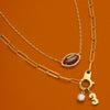 Wholesale Titanium Steel Pendant Necklace With Electroplating Letter And Number Pattern For Women