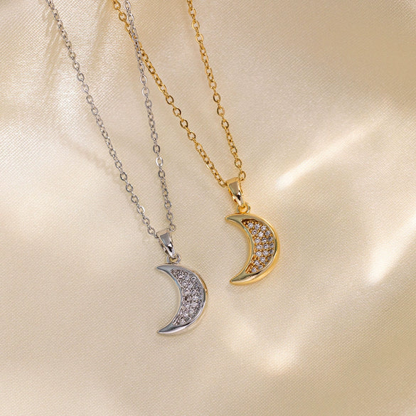 Wholesale Titanium Steel Pendant Necklace With Geometric Pattern Real Gold Plated Snake Bone Chain Vacuum Plated For Women