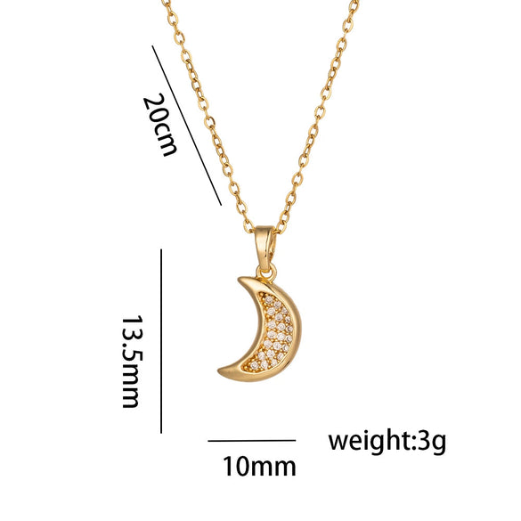 Wholesale Titanium Steel Pendant Necklace With Geometric Pattern Real Gold Plated Snake Bone Chain Vacuum Plated For Women