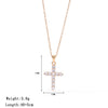 Wholesale Titanium Steel Pendant Necklace With Inlaid Zircon Geometric Design Electroplated O Word Chain For Women