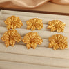 Wholesale 316L Stainless Steel Plated 18K Gold Exaggerated Flower And Leaf Ear Stud Earrings For Women