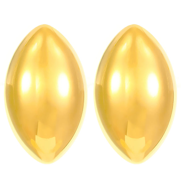 Wholesale Titanium Steel Pleated Geometric Earrings With Electroplating Treatment Retro And Smooth Irregular Design For Women