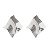Wholesale Titanium Steel Pleated Geometric Earrings With Electroplating Treatment Retro And Smooth Irregular Design For Women