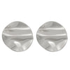 Wholesale Titanium Steel Pleated Geometric Earrings With Electroplating Treatment Retro And Smooth Irregular Design For Women