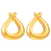 Wholesale Titanium Steel Pleated Geometric Earrings With Electroplating Treatment Retro And Smooth Irregular Design For Women