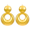 Wholesale Titanium Steel Pleated Geometric Earrings With Electroplating Treatment Retro And Smooth Irregular Design For Women