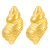 Wholesale Titanium Steel Pleated Geometric Earrings With Electroplating Treatment Retro And Smooth Irregular Design For Women