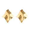 Wholesale Titanium Steel Pleated Geometric Earrings With Electroplating Treatment Retro And Smooth Irregular Design For Women