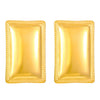 Wholesale Titanium Steel Pleated Geometric Earrings With Electroplating Treatment Retro And Smooth Irregular Design For Women