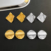 Wholesale Titanium Steel Pleated Geometric Earrings With Electroplating Treatment Retro And Smooth Irregular Design For Women
