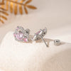 Wholesale Titanium Steel Princess Style Inlaid Zircon Ear Nail With Eight Heart Eight Arrows Design