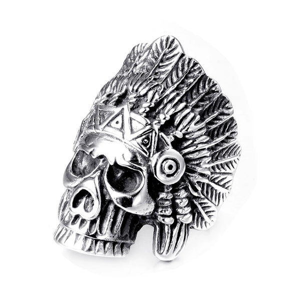 Wholesale Titanium Steel Punk Style Geometric Ring With Electroplating For Men And Unisex