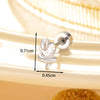 Wholesale Titanium Steel Punk Style Snake Shaped Women's Ear Nail Set With Precious Stones