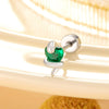 Wholesale Titanium Steel Punk Style Snake Shaped Women's Ear Nail Set With Precious Stones