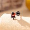 Wholesale Titanium Steel Punk Style Snake Shaped Women's Ear Nail Set With Precious Stones