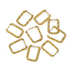 Wholesale Titanium Steel Rectangular Irregular Hammer Pattern Electroplated Unisex Simple Geometric Earrings