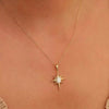 Wholesale Titanium Steel Retro Artistic Hexagram Ochain Clavicle Necklace With 18K Gold Plated