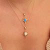 Wholesale Titanium Steel Retro Artistic Hexagram Ochain Clavicle Necklace With 18K Gold Plated