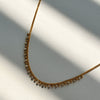 Wholesale Titanium Steel Retro Cuban Chain Necklace With Constellation And Geometric Pattern Electroplated Tassel Zircon
