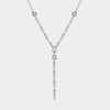 Wholesale Titanium Steel Retro Cuban Chain Necklace With Constellation And Geometric Pattern Electroplated Tassel Zircon