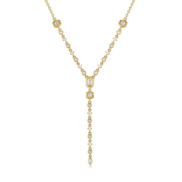 Wholesale Titanium Steel Retro Cuban Chain Necklace With Constellation And Geometric Pattern Electroplated Tassel Zircon