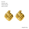 Wholesale Titanium Steel Retro Embossed Geometric Square Women's Antiallergic Earrings