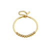 Wholesale Titanium Steel Retro Geometric Diamond Inlaid Necklace And Bracelet With Box Chain