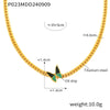Wholesale 316L Stainless Steel Retro Green Butterfly Necklace With Electroplating For Women Featuring Geometric And Animal Patterns