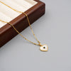 Wholesale Titanium Steel Retro Heartshaped Handmade Clavicle Necklace