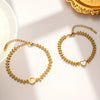 Wholesale Titanium Steel Retro Natural Style Wheat Ear Pattern Electroplated Women's Bracelet Jewelry