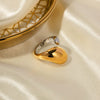Wholesale Titanium Steel Ring Electroplated Geometric Style Women's Fashion