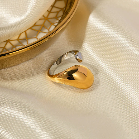 Wholesale Titanium Steel Ring Electroplated Geometric Style Women's Fashion