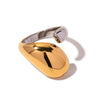 Wholesale Titanium Steel Ring Electroplated Geometric Style Women's Fashion