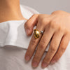 Wholesale Titanium Steel Ring Electroplated Geometric Style Women's Fashion