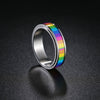 Wholesale Titanium Steel Ring Electroplating Unisex Style With Letters Numbers Text For Decompression