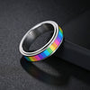 Wholesale Titanium Steel Ring Electroplating Unisex Style With Letters Numbers Text For Decompression