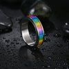 Wholesale Titanium Steel Ring Electroplating Unisex Style With Letters Numbers Text For Decompression