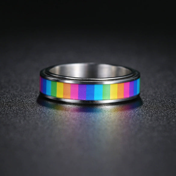 Wholesale Titanium Steel Ring Electroplating Unisex Style With Letters Numbers Text For Decompression