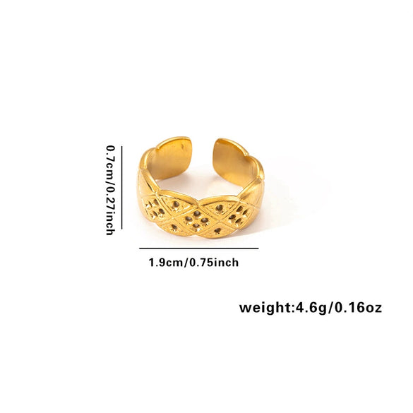 Wholesale Titanium Steel Ring For Women With Geometric Design Electroplating Treatment High End Fashion And Niche Joker Opening Non Fading Design