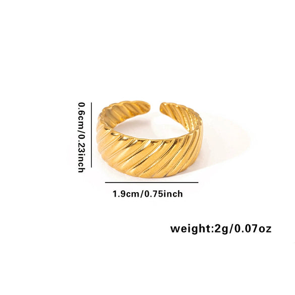 Wholesale Titanium Steel Ring For Women With Geometric Design Electroplating Treatment High End Fashion And Niche Joker Opening Non Fading Design