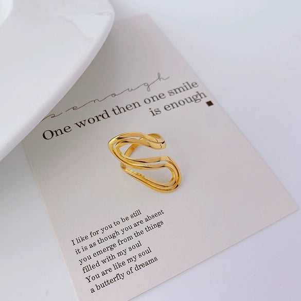 Wholesale Titanium Steel Ring For Women With Simple Geometric Design And Electroplating Treatment