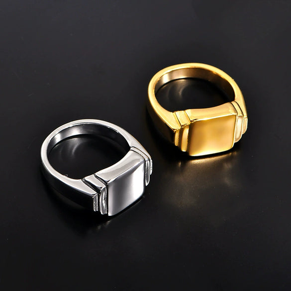 Wholesale Titanium Steel Ring Geometric Heart Style Electroplated For Men And Women
