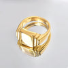 Wholesale Titanium Steel Ring Geometric Heart Style Electroplated For Men And Women