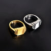 Wholesale Titanium Steel Ring Geometric Heart Style Electroplated For Men And Women