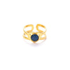Wholesale Titanium Steel Ring Geometric Heart U Shape Retro Style Electroplated