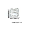 Wholesale Titanium Steel Ring Geometric Irregular Snake Line Multi Layer Retro Style For Women