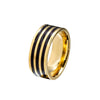 Wholesale Titanium Steel Ring Geometric Style Gold Plated