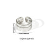 Wholesale Titanium Steel Ring Geometric Style With Heart Flower Leaf Letter Number Text Pattern Electroplated